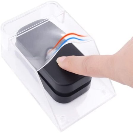 1 stk. dørklokkeknap vandtæt cover transparent beskyttende cover vægmonteret udendørs dørklokke regntæt