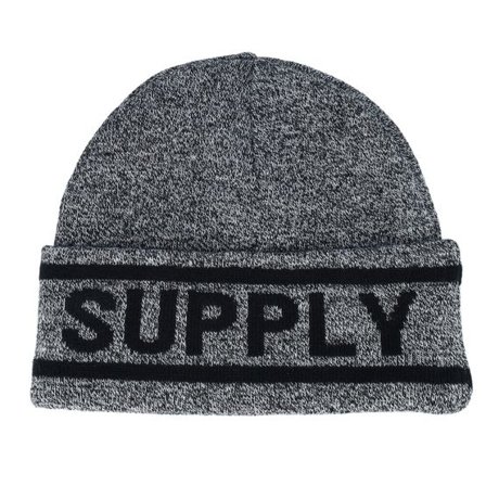 Herschel - Svart cuff Beanie - Elmer Herschel Logo Beanie Heather Black/Black Cuff @ Hatstore
