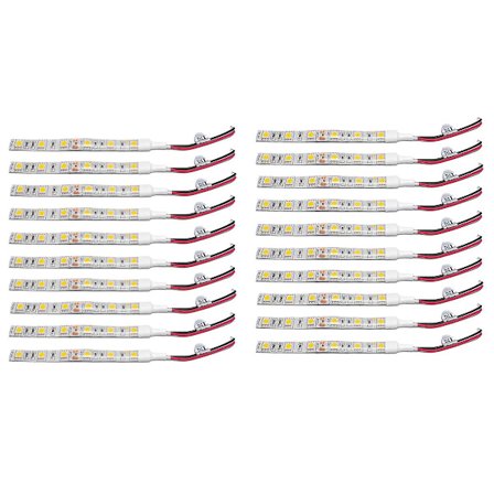 20 stk 10cm Vanntette Blå/hvite 5050 LED-lysstrimler DC 12V Caravan Båt Bil