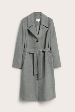 Kappahl | Lang kåpe | Gråmelert