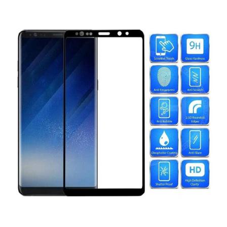 Samsung Note 8 Fullframe 0.26mm 3d 9h Härdat Glas Svart