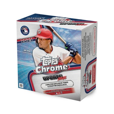 Topps - Svart Trading Cards - "Chrome Baseball 2025 Update Series Mega Box - 7 Packs (42 Cards) " @ Hatstore