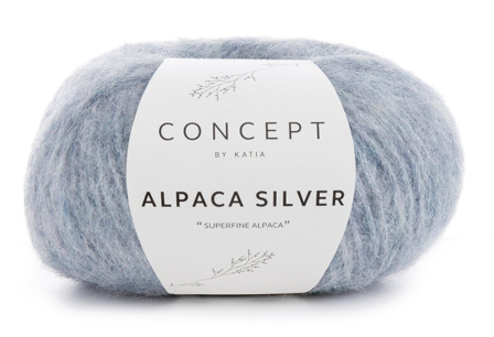 Katia Alpaca-Silver Pastell-Blå-Silver 253, 25g