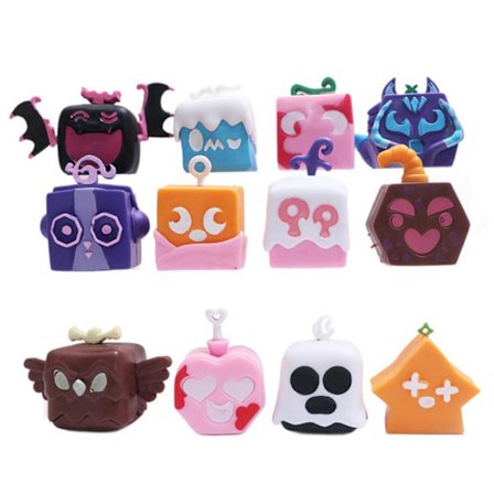 12 stk./sæt Blox Fruits Modelfigurer Legetøj Tegneserie Eventyrlegetøj Frugt Blødt Plysdyr Blox O1W7{ROG}