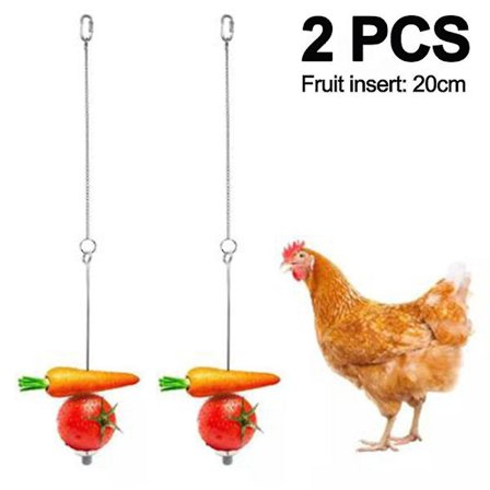 2 Pack Kyckling Grönsak Kebab Frukthållare för Höns Pet Feeder Leksaker