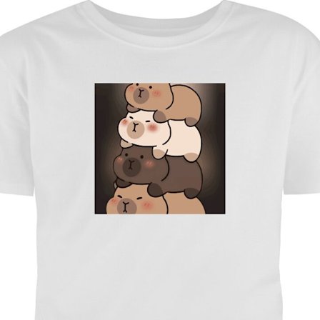 Barn T-shirt Capybara Kawaii Söt Djur Figur