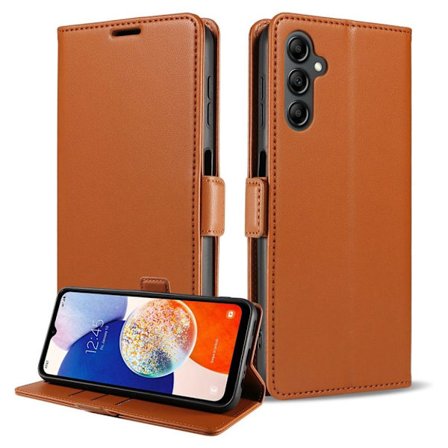 Samsung Galaxy A37 5G Wallet Cover RFID Blocking Card Holder - Brown