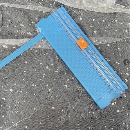 Paperi Leikkuri Pieni Mini Taitto Selkeä Mittakaava Burrs Vapaa Hiiliteräs Leikkaus Scrapbook Paperi Trimmeri Sininen