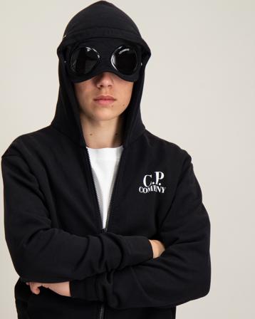 C.P. Company ZIP SWEATSHIRT/HOOD Schwarz Hoodies/Kapuzenpullover Jungen - Kidsbrandstore