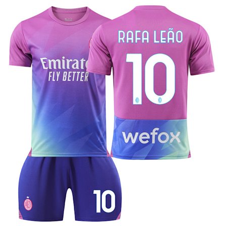 2324 AC 2 bortatröja barnset för vuxen träningströja NO.10 Inga strumpor