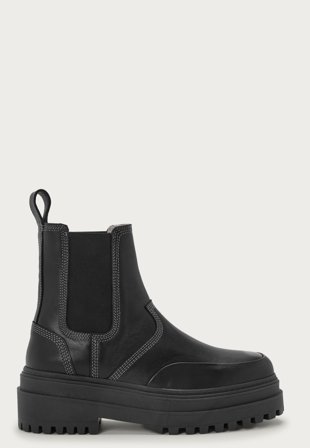 SELECTED FEMME Slfemily Leather Chelsea Boot Black Vaatteet