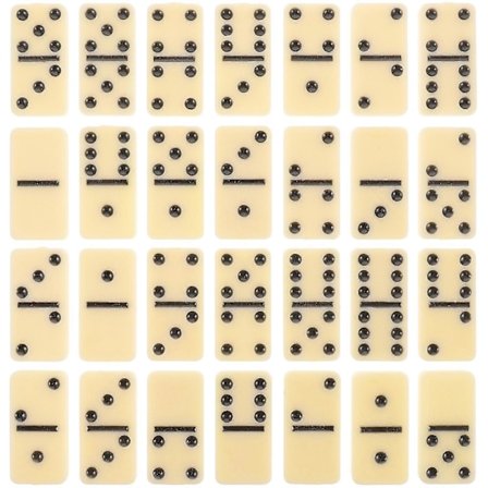 1 Sæt Dominobrikker Dominoblok Dominospil til Voksne Festsammenkomst (FMY)