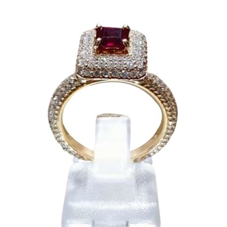 Ring med Fullt Inlagt Rhinestone, Vacker Fingerband, Dammode Smycken, Present till Bröllop