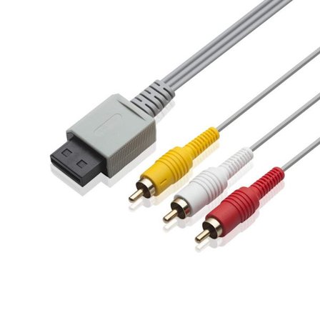 AV-kabel for Wii Wii U, 6ft Composite 3 RCA Gullbelagt Kabelledning Master