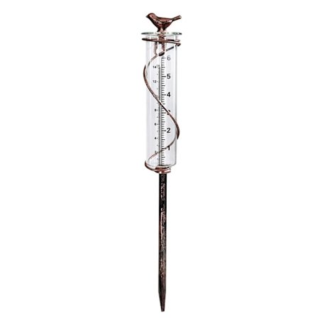 Regnmätare Metall Fågel Trädgårdsdekor Dekorativ Utomhus Gräsmatta Regnmätning