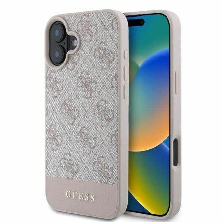 Guess 4G bottenstripe iPhone 16 fodral - rosa