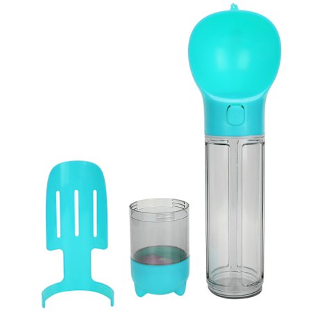 500ml Hund Vattenflaska Drickskopp Dricksmatare Spade Soppåse Husdjur Tillbehör Blå