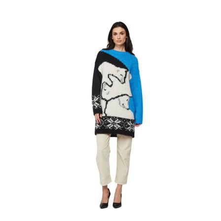 Twinset, Sweater Dress Blauw, Dames, Maat:S,Polyamide