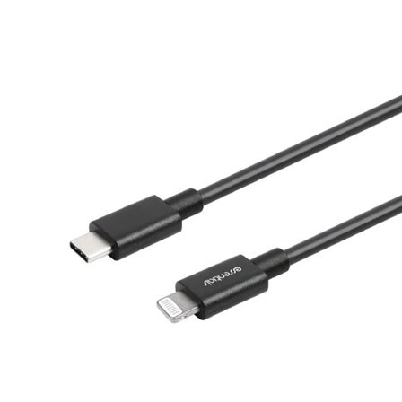 Essentials USB-kabel USB-C til Lightning MFi 20 cm - Svart