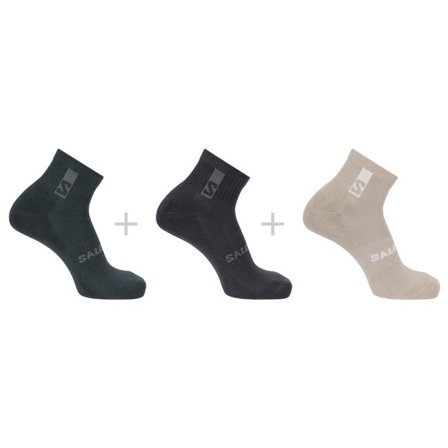 Salomon - Unisex ponožky Everyday Ankle 3-pack - Etherea / Nine Iron / North Atlantic