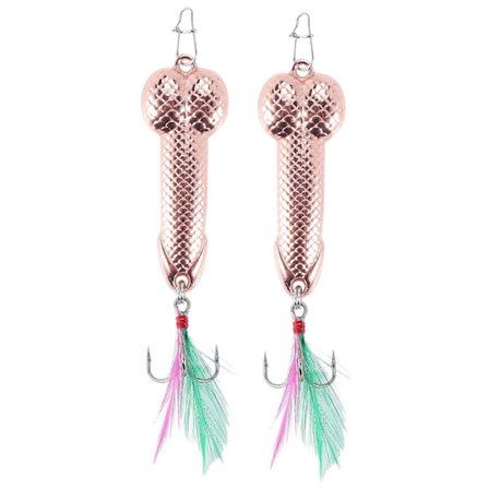 2 st Fiskedrag Beten Krok Dick Spinner Sked Gädda VIB Wobbler Bete Krok (Guld 21G)