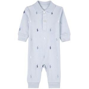 Kids - Ralph Lauren Embroidered One-piece Light Blue 3 Months - All in ones - 3 months - Blue