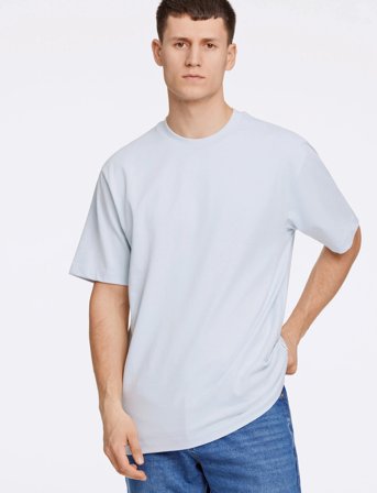 Lindbergh O-Neck Tee Oversize S/S - Blue - S