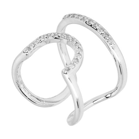 Kvinnors Fingernagel Ring Elektropläterad Koppar Justerbar Storlek Fingernagelringar Nail Art Dekoration Vitt Guld
