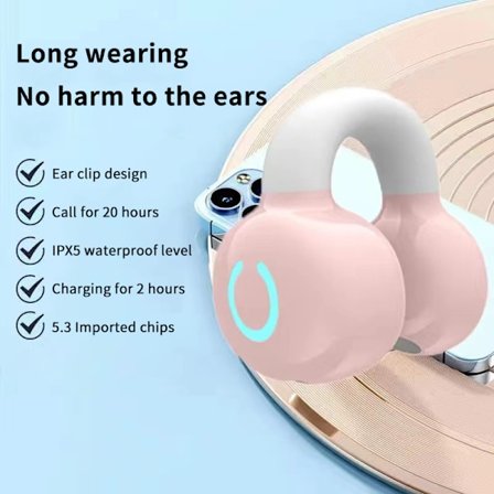 Trådlösa Hörlurar Clip Öra Brusreducerande Hörlurar