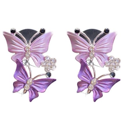 2st Butterfly Car Air Vent Clip Car Doft Bil Diffuser Air Freshener Strass Bil Bling Tillbehör