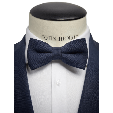 John Henric Bow Tie Wool Kostymtillbehör Herr Blå ONESIZE