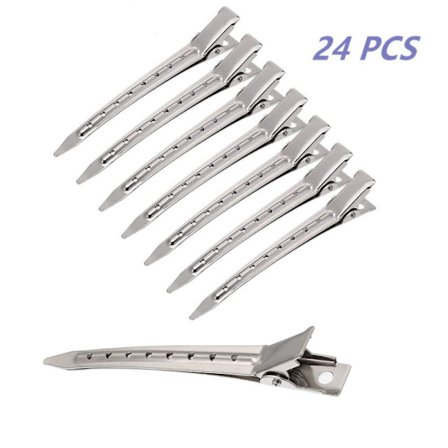 24 stk. hårklyper 8,4 cm metall krokodille hårklyper barrette hår
