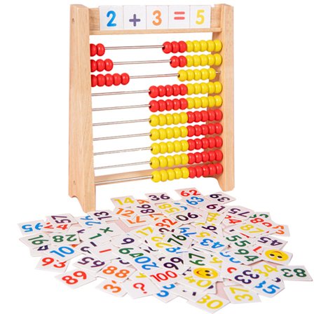 Træ Baby Abacus Stativ Aritmetik Matematik 100 Perler Uddannelsesmæssig Tælle Abacus Legetøj