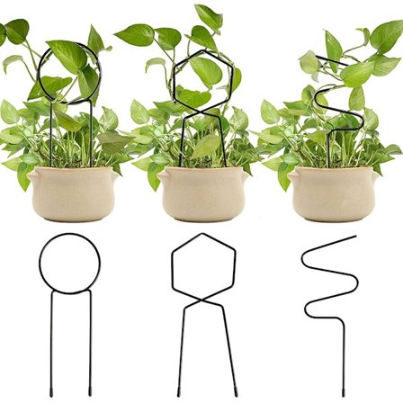 3 stk. Metallhage espalier klatreplanter støtte innendørs jernplante espalier for eføy vinrose blomsterhusplanter