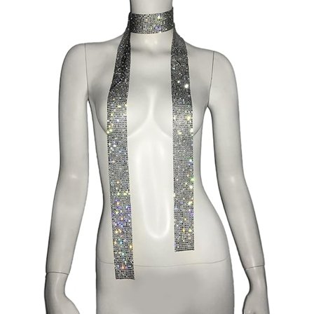 Funklende tørklæde Metal pailletter Halstørklæde Tynd Lang Halstørklæde Dame