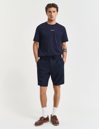 GANT Relaxed Linen Ds Shorts - Navy - L