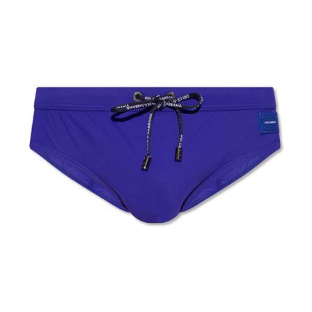 Dolce & Gabbana Swim shorts with logo Blå, Herre Badeshorts