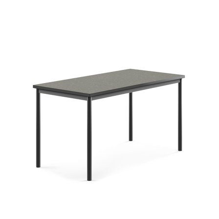 Tisch SONITUS, 1400x700x720 mm, Linoleum dunkelgrau, anthrazit