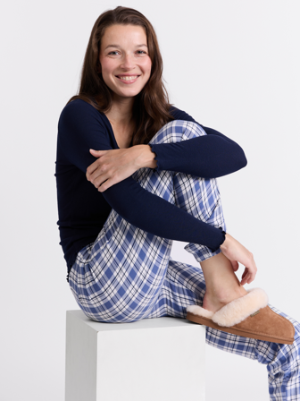 MATCH - Nataly pysjbukse - Va Vite - Str. 34 - Dame - Pysjamas & Undertøy - Blå - 100% bomull