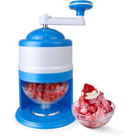 Manuell isknuser, Mini bærbar ismaskin, Slushmaskin isknuser for å lage drikker - for raske grove, høvlede eller fine chips Snow C