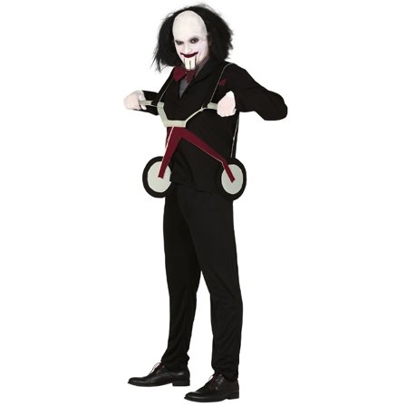 Morder Dukke med Trehjulet Cykel Kostume M