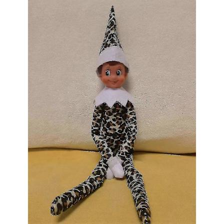 Elf Dukke Julepynt Børnegave Overraskelse Plyslegetøj Jule Reindeer Elves Pink Rød Farver_ai[HK] Leopard boy