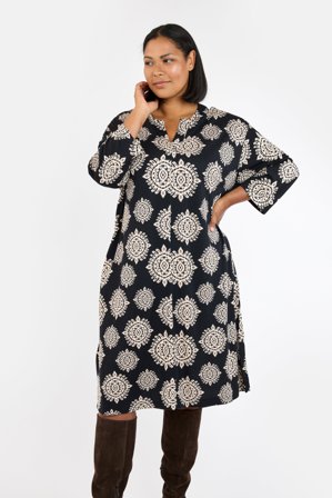 CISO - Kjole - Sort - Mønstret