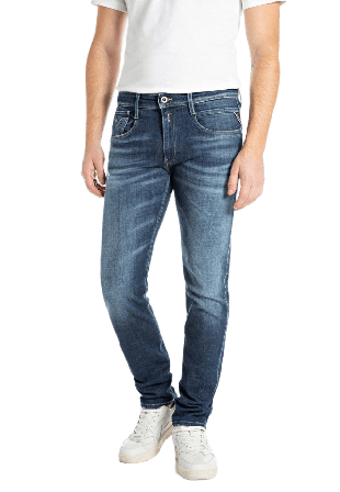 Replay Aged Anbass Slim Fit Jeans Herr Blå W29/L32