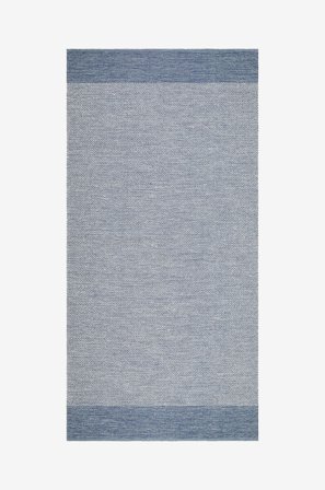 KM Home - Bomuldstæppe Alva - Blå - Bomulds- & kludetæpper - 300X400 - Fra Homeroom