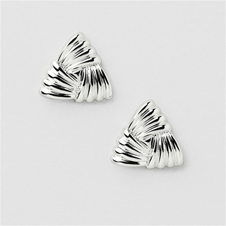 Triangle Studs - SØLVBELAGT MESSING