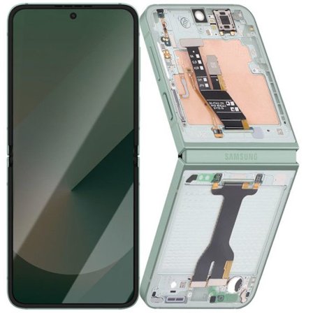 Helt AMOLED-inre skärm för Galaxy Z Flip 6 Service Pack Samsung Aqua grön