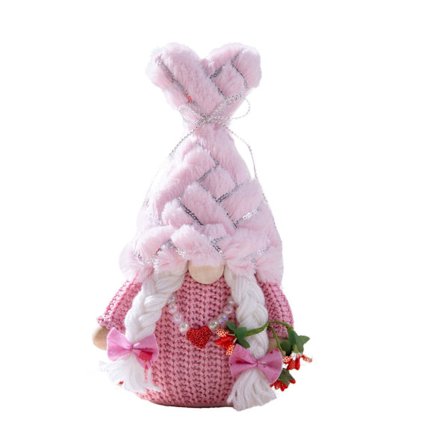 Alla hjärtans dag-tomtar Plyschdvärgar Alla hjärtans dag-tomtar Dekor med hjärthatt Älva