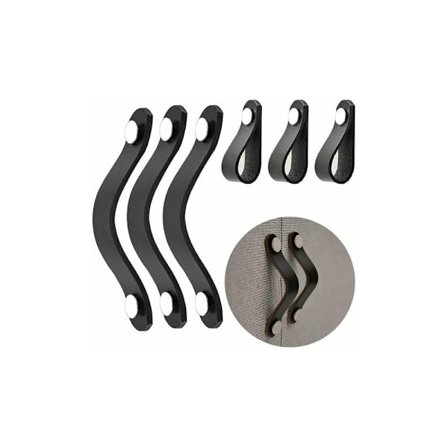 Läderhandtag för lådor - 6 st läderhandtag för skåp Svart skåphandtag Läderhandtag för skåp - för skåp, kök