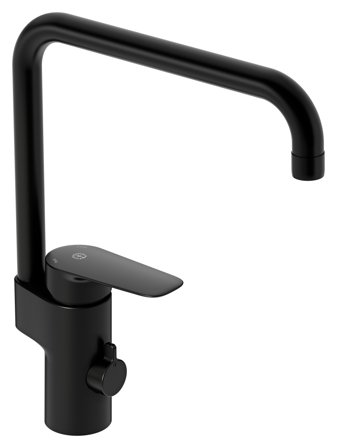 Gustavsberg Atlantic Kjøkkenkran matt svart, blyfri Med maskinavstenging, Baderom